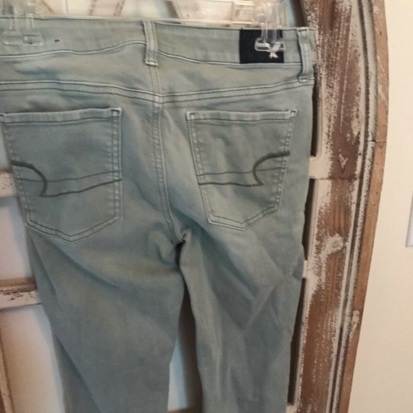Olive Green American Eagle Jeans - Picture 2 of 3